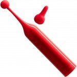 Точечный вибромассажер для клитора и эрогенных зон Romp Pop - красный - 14,3 см