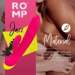 Вибратор-кролик с рельефными ребрами и клиторальным отростком Romp Jazz - розовый - 21 см Вибратор-кролик с рельефными ребрами и клиторальным отростком Romp Jazz - розовый - 21 см