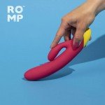 Вибратор-кролик с рельефными ребрами и клиторальным отростком Romp Jazz - розовый - 21 см Вибратор-кролик с рельефными ребрами и клиторальным отростком Romp Jazz - розовый - 21 см