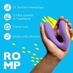 Вакуумно-волновой стимулятор клитора с гибким вагинальным вибратором Romp Reverb - сиреневый Вакуумно-волновой стимулятор клитора с гибким вагинальным вибратором Romp Reverb - сиреневый