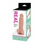 Средний фаллоимитатор реалистичный с мошонкой и присоской Real Basic Toy размера M - телесный - 19 см Средний фаллоимитатор реалистичный с мошонкой и присоской Real Basic Toy размера M - телесный - 19 см