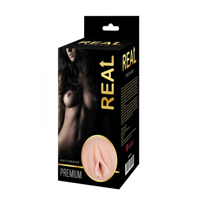 Реалистичный односторонний мастурбатор-вагина Real Women Dual Layer с двойной структурой - телесный - 15,5 см