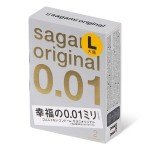 Супер ультратонкие полиуретановые презервативы увеличенного размера Sagami Original 0.01 L-size - 2 шт