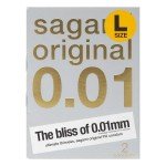Супер ультратонкие полиуретановые презервативы увеличенного размера Sagami Original 0.01 L-size - 2 шт