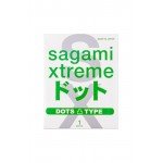 Ультратонкий латексный презерватив с точками Sagami Xtreme Type-E Dotted 0,02 мм - 1 шт
