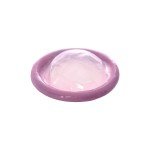 Фиолетовые латексные презервативы Sagami 6 FIT V с волнообразной текстурой и без накопителя - 12 шт