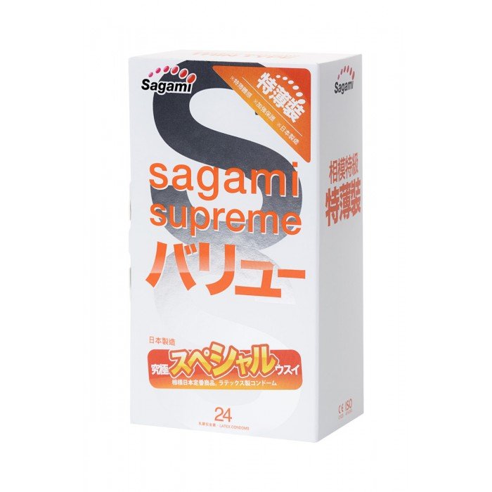 Латексные презервативы Sagami Xtreme Superthin 0,04 мм - 24 шт