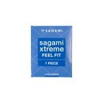 Супер облегающий латексный презерватив Sagami Xtreme Feel Fit 3D без накопителя - 1 шт