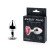 Малая серебристая анальная пробка Jewelry Plugs с малиновым кристаллом-сердцем - 7 cм