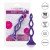 Анальная елочка Silicone Triple Probe с присоской - фиолетовая - 14,5 см