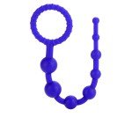 Анальная силиконовая цепочка Booty Call X-10 Beads - фиолетовая - 20 см