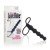 Насадка на пенис для двойного проникновения Silicone Love Rider Beaded Dual Penetrator - черная - 14,5 см