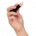 Мощный мини-вибратор в виде помады с нежно-розовым кончиком Hide & Play Lipstick - чёрный - 8 см