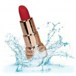 Вибратор-помада с красным мягким кончиком Hide Play Rechargeable Lipstick - золотистый - 8 см