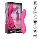 Вибратор с пульсирующей головкой для зоны G - California Dreaming - Surf City Centerfold - розовый - 20 см