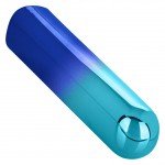 Сверхмощная перезаряжаемая вибропуля Glam - сила Wand в компактном размере - сине-голубая - 12 см