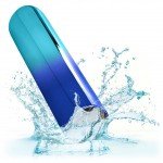 Сверхмощная перезаряжаемая вибропуля Glam - сила Wand в компактном размере - сине-голубая - 12 см