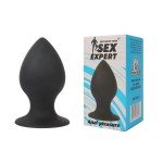 Силиконовая анальная пробка Sex Expert - чёрная - 7,8 см Силиконовая анальная пробка Sex Expert - чёрная - 7,8 см
