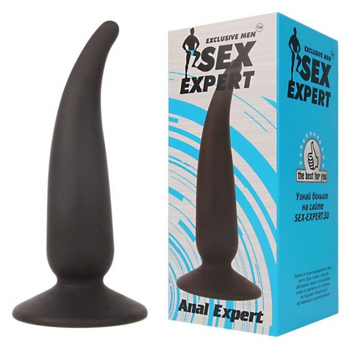 Силиконовая анальная пробка с узким кончиком Sex Expert - 12 см Силиконовая анальная пробка с узким кончиком Sex Expert - 12 см
