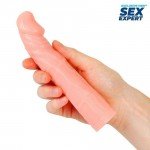Удлиняющая насадка-фаллос Sex Expert с вибрацией в головке - телесная - 18 см Удлиняющая насадка-фаллос Sex Expert с вибрацией в головке - телесная - 18 см