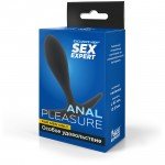 Миниатюрная анальная пробка каплевидной формы Sex Expert - чёрная - 7 cм Миниатюрная анальная пробка каплевидной формы Sex Expert - чёрная - 7 cм