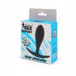 Анальная пробка из силикона округлой формы Sex Expert - чёрная - 9 cм Анальная пробка из силикона округлой формы Sex Expert - чёрная - 9 cм