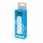 Закрытая насадка на пенис Sex Expert - New Shape с рёбрышками - прозрачная - 13 см