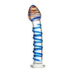 Стеклянный фаллоимитатор Sexus Glass с рельефной спиралью - прозрачный - 17,5 см Стеклянный фаллоимитатор Sexus Glass с рельефной спиралью - прозрачный - 17,5 см