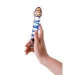 Стеклянный фаллоимитатор Sexus Glass с рельефной спиралью - прозрачный - 17,5 см Стеклянный фаллоимитатор Sexus Glass с рельефной спиралью - прозрачный - 17,5 см