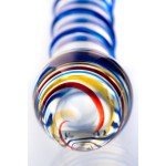 Стеклянный фаллоимитатор Sexus Glass с рельефной спиралью - прозрачный - 17,5 см