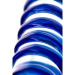 Двусторонний фаллоимитатор из стекла Sexus Glass с рельефной поверхностью - 21,5 см