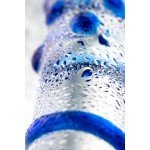 Двусторонний фаллоимитатор из стекла Sexus Glass с рельефной поверхностью - 21,5 см