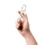 Двусторонний витой фаллоимитатор Sexus Glass из стекла - прозрачный - 16 см Двусторонний витой фаллоимитатор Sexus Glass из стекла - прозрачный - 16 см