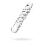 Двусторонний витой фаллоимитатор Sexus Glass из стекла - прозрачный - 16 см Двусторонний витой фаллоимитатор Sexus Glass из стекла - прозрачный - 16 см