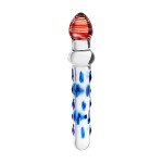 Двусторонний фаллоимитатор с шишечками Sexus Glass из стекла - прозрачный - 20 см Двусторонний фаллоимитатор с шишечками Sexus Glass из стекла - прозрачный - 20 см