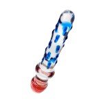 Двусторонний фаллоимитатор с шишечками Sexus Glass из стекла - прозрачный - 20 см Двусторонний фаллоимитатор с шишечками Sexus Glass из стекла - прозрачный - 20 см