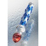 Двусторонний фаллоимитатор с шишечками Sexus Glass из стекла - прозрачный - 20 см Двусторонний фаллоимитатор с шишечками Sexus Glass из стекла - прозрачный - 20 см