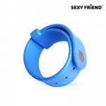 Эрекционное кольцо-утяжка на пенис в виде ремешка для часов Sexy Friend - голубое