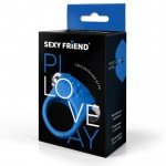 Эластичное эрекционное кольцо с вибрацией Sexy Friend со съемной вибропулей - синее Эластичное эрекционное кольцо с вибрацией Sexy Friend со съемной вибропулей - синее
