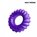 Эрекционное эластичное кольцо на пенис Sexy Friend с рельефом - фиолетовое Эрекционное эластичное кольцо на пенис Sexy Friend с рельефом - фиолетовое