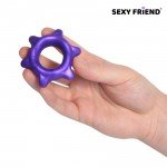 Эрекционное эластичное кольцо на пенис Sexy Friend с шипиками - фиолетовое Эрекционное эластичное кольцо на пенис Sexy Friend с шипиками - фиолетовое