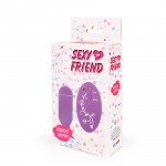 Виброяйцо Sexy Friend с 10 режимами вибрации и беспроводным пультом ДУ - фиолетовое