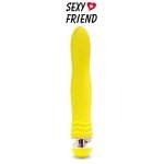 Классический мультискоростной вибратор из ABS пластика Sexy Friend - желтый - 17,5 см