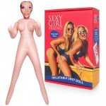 Надувная секс-кукла с напечатанным лицом Sexy Girl Friend Габриэлла - телесная - 150 см