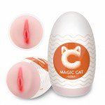 Мастурбатор Magic Cat Loli в форме половых губ девушки до 25 лет - телесный - 10,6 см