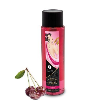 Съедобный гель для душа с афродозиаками Shunga Frosted Cherry - Морозная Вишня - 370 мл