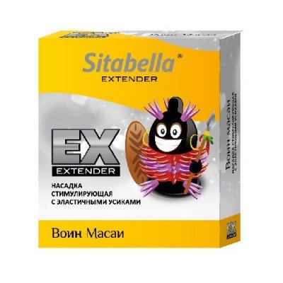 Стимулирующая насадка в виде презерватива Sitabella Extender - Воин Масаи