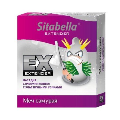 Стимулирующая насадка в виде презерватива Sitabella Extender - Меч самурая