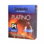 Стимулирующая насадка в виде презерватива с усиками Sitabella Platino - Вулкан