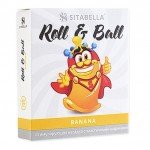 Стимулирующая насадка в виде презерватива c эластичными шариками Sitabella Roll & Ball - Банан